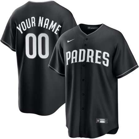Youth San Diego Padres Nike Custom Black Lights Out Replica Jersey
